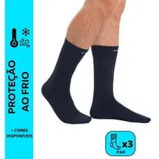 Kit 3 Pares Meia Térmica Segunda Pele Snugg Flanelada Proteção Frio Intenso Neve Unissex