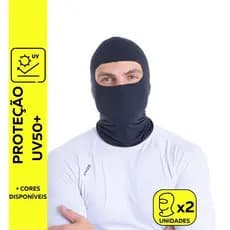 Kit 2 Balaclava Touca Ninja Snugg Térmica Proteção UV50+ Motoqueiro Ciclismo Capacete Respirável