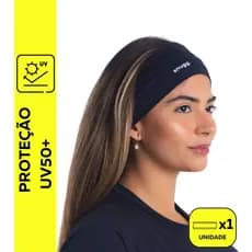 Faixa Cabelo Headband Snugg Wear Elástica Proteção UV50+ Suor Corrida Ciclismo Beach Tennis Academia