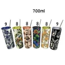 novo Copo Térmico 700ml a Vácuo Tampa com canudo Cerveja Chopp Presente Dia dos pais Café bebidas geladas quentes inox