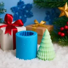 MOLDE DE SILICONE PARA VELA PINHEIRINHO 3D