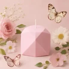 MOLDE DE SILICONE PARA VELA DIAMANTE  9 CM