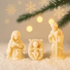 MOLDE DE SILICONE PARA VELA, SABONETE E BISCUIT PRESÉPIO DE NATAL