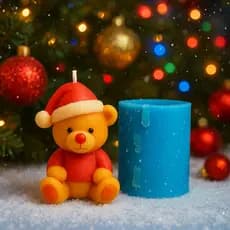 MOLDE PARA VELA E LEMBRANCINHA URSINHO DE NATAL
