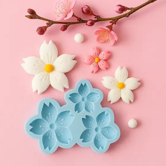 MOLDE DE SILICONE FLOR SAKURA