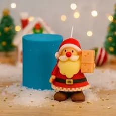 MOLDE DE SILICONE PARA VELA, BISCUIT E SABONETE  PAPAI NOEL