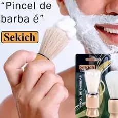 Pincel Para Barba Cerdas Macias Cabo Madeira Retro Pincel P/ Barbear