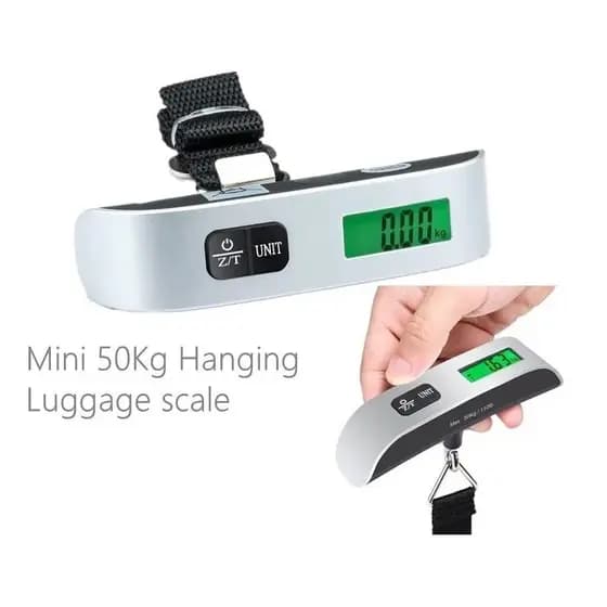 Balança Portátil Digital de Mão Pesa Mala Até 50kg função tara