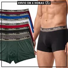 Kit Cuecas Boxer Microfibra Masculinas Cueca Box