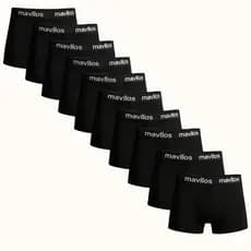 Kit Cueca Boxer Masculina Microfibra Premium com Forro Algodão Preta