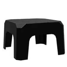 MINI BANQUETA PLÁSTICA PRETA 20 X 30CM BF2 ASTRA REFORÇADA RESISTENTE ATÉ 140KG