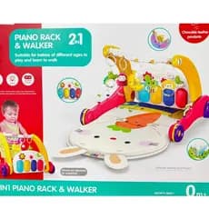 Tapete Atividades Infantil 2 Em 1 Andador Musical Interativo Para Crianças