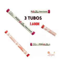 Grafite Faber-Castell 1.6 mm – Kit com 3 Tubos de 6 unidades