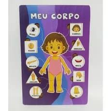 Corpo Humano Pedagógico, Meu Corpo Humano,  Quebra Cabeça do Corpo, Brinquedo Educativo