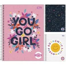 CADERNO CAPA DURA ESTAMPADA UNIVERSITARIO FEMININO MASCULINO (1X1) 80 FOLHAS TILIBRA