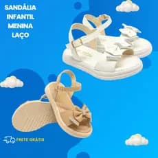 Sandália Antiderrapante Infantil Menina Laço com Strass | Conforto e Brilho
