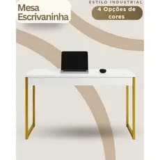 Mesa Escrivaninha Estilo Industrial 90cm | Home Office, Estudos e Penteadeira