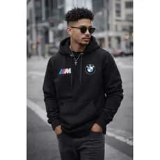 Moletom Masculino BMW M Com Capuz Blusa Canguru Inverno Casual