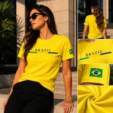 Camisa Masculina Brasil Brazil Casual Streetwear Camiseta Futebol