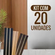 20 Revestimento Painel De Parede Ripado Decorativo MDF 45x11