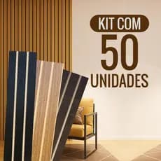 Kit Ripado Adesivo em MDF 45x11cm - Revestimento Decorativo para Parede Estilo Moderno