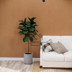 Kit 100 Placas Painel Ripado MDF 45x11cm Autocolante Revestimento Parede