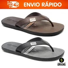 Chinelo Sandália de dedo Adulto Masculino Original Marrom Preto Barcelona