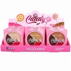 Paleta 3 em 1 Hello Mini Candy Contorno Blush Iluminador Facial Maquiagem Profissional