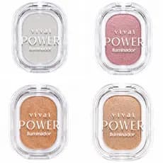 Iluminador Power Vivai Facial Compacto | Alta Pigmentação | Glow Intenso | 4 Cores Disponíveis