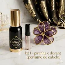 Kit Piranha de Cabelo + Perfume Capilar 5ml de Bolsa | Feminino Portátil