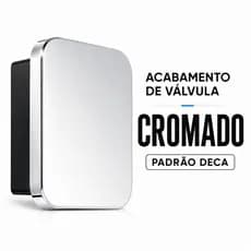 Acabamento Válvula Descarga Deca Hydra Docol Quadrado Cromado ABS Premium 1.1/4 e 1.1/2