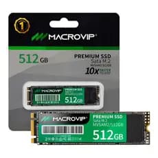 Ssd 512gb Macrovip, M.2 2280, Sata 3 6gb/s, Leitura 500mb/s MVSAM2/512GB