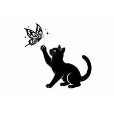ADESIVO GATO BORBOLETA 13 CM PARA CARRO MOTO E CAMINHÃO qualidade
