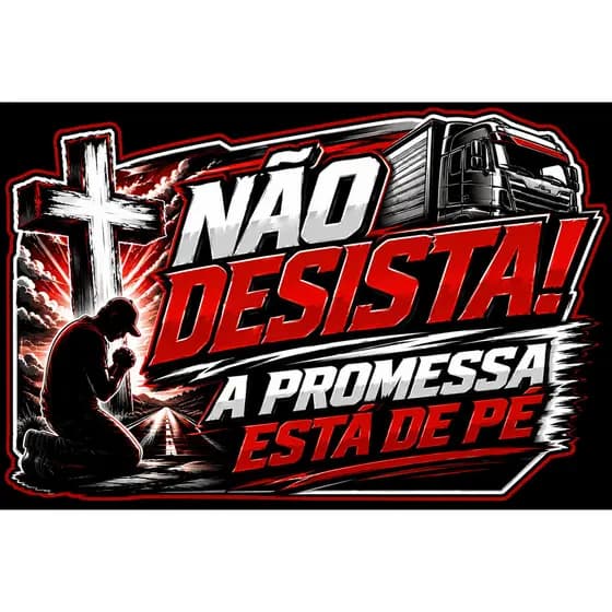 Bandeira  90x65 cm com 4 Ilhós  Qualidade para Caminhão, não desista Parede ou Área Externa inpermeável