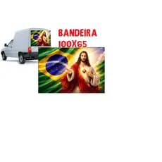 Bandeira  JESUS 90x65 cm com 4 Ilhós – LONA Impermeável Alta Qualidade para Caminhão, Parede ou Área Externa