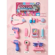 Kit Médico Infantil  - Kit Educativo Doctor Hospital com 10 + Peças Envio Imediato