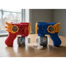 Lançador de Bolha de Sabão Automática Metralhadora Brinquedo arminha Infantil Bubble Gun  10 furos de bolhas festa Asa