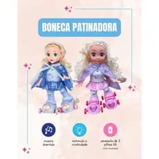 Boneca Patinadora Musical com Luzes - Diversão Garantida!