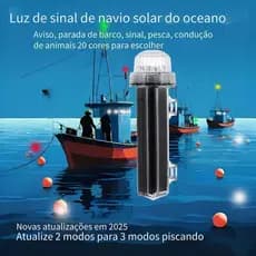 Luz De Sinalização De Rede Solar Estroboscópica Subaquática Controle De Automática À Prova D'água Sinais De Pesca Maríti