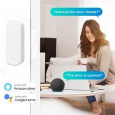 Tuya Inteligente Wifi Sensor De Porta Detector Alarme Vida APP Notificação Alerta Janela Trabalho Com Alexa Google Casa