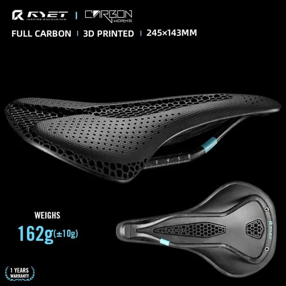 Estoque Pronto ! RYET 162g Ultraleve Full Carbon 3D Impresso Selim De Bicicleta 245x143mm T800 Shell 7x9mm Trilho Oval P