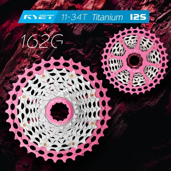RYET 162g Ultraleve Titânio Cassete De Estrada De 12 Velocidades 11-34T CNC Racing K7 HG Compatível Shimano SRAM Bicicle