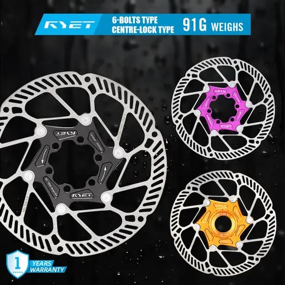 Estoque Pronto ! Rotor De Disco Flutuante Ultraleve RYET 140mm 160mm Trava Central De 6 Parafusos Compatível Com Aço Ino