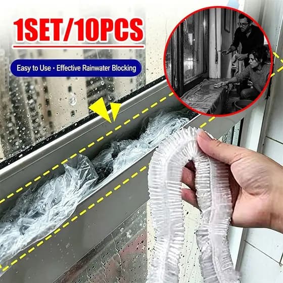 10 peças/grande ferramenta útil de bloqueio de água para janela de chuva-multifuncional dias chuvosos janela lacuna pára