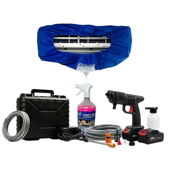 Kit Bolsa Coletora Para Ar-Condicionado Até 36 Mil Btu's + Lavadora + Bactericida