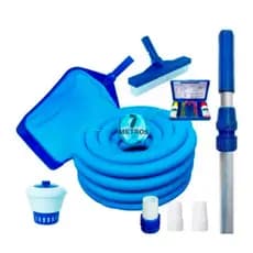 Kit Limpeza de Piscina 7m De Mangueira Teste Cl Ph + Clorador + Cabo 2m