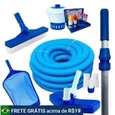 Kit Limpeza de Piscina 4m De Mangueira Teste Cl Ph + Clorador + Cabo 3m