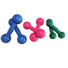 Kit Completo de Halteres 1kg + 2kg+ 3kg Rosa Verde e Azul Emborrachados Redondos