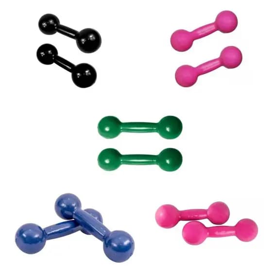 Kit Pares de Halteres de 0,5kg + 1kg + 2kg + 3kg + 4kg Para Treino de Musculação