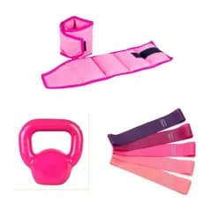 Agachamento e Swimming – Kettlebell 6kg + Caneleira 3kg + Theraband